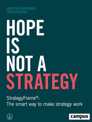 cover image of Hope Is Not a Strategy